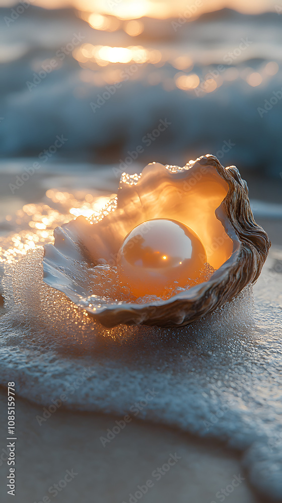A beautiful pearl nestled in an oyster resting on the sand, symbolizing natural beauty and luxury.
A beautiful pearl nestled in an oyster resting on the sand, symbolizing natural beauty and luxury.