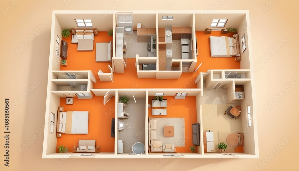 3d view of house model 3d view of house model
