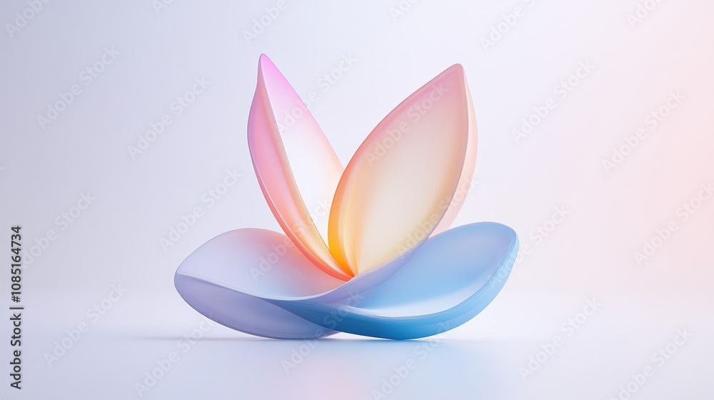 Soft Fractal Layered Design with Gentle Colors Soft Fractal Layered Design with Gentle Colors