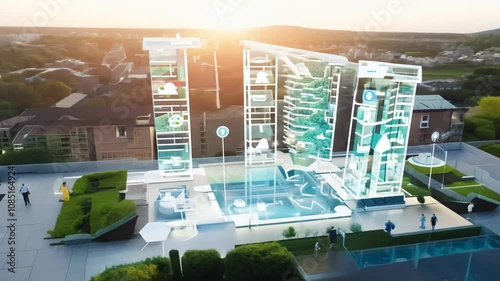 Smart Building Cityscape