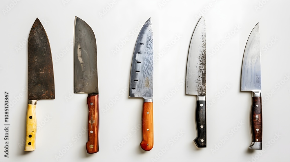 Assorted Chef's Knives Set for Kitchen Preparation Assorted Chef's Knives Set for Kitchen Preparation