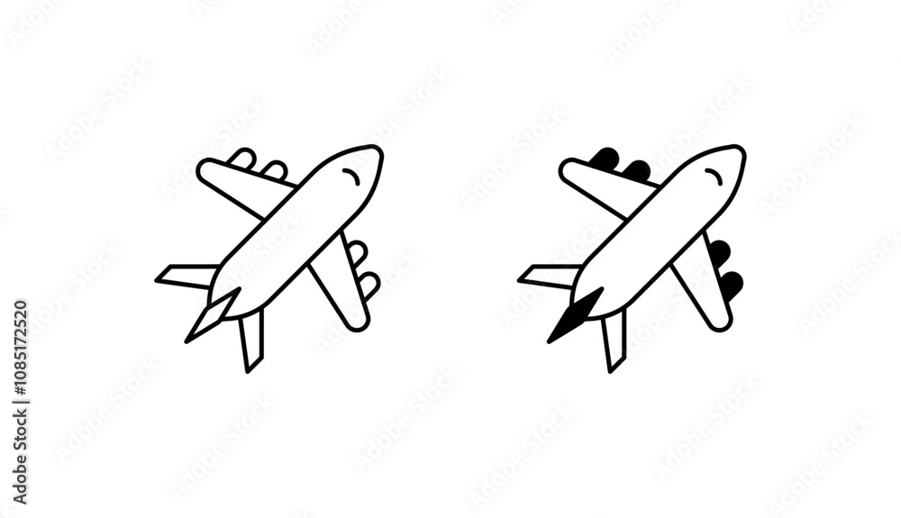 Airplane icon design with white background stock illustration Airplane icon design with white background stock illustration