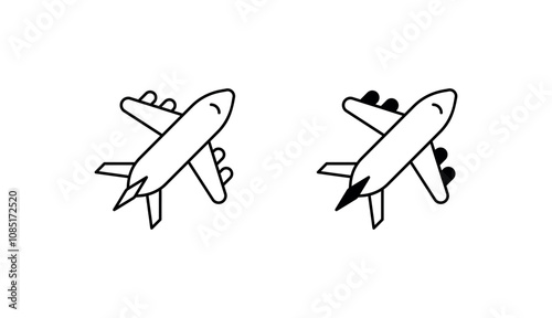 Airplane icon design with white background stock illustration