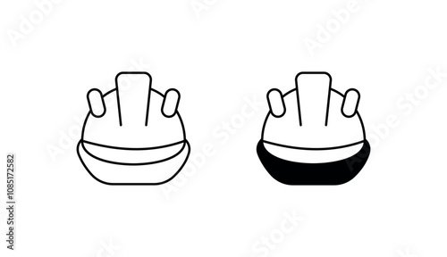 Hard Hat icon design with white background stock illustration