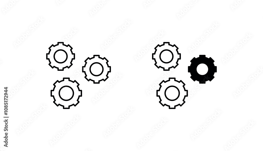 Cogwheel icon design with white background stock illustration Cogwheel icon design with white background stock illustration