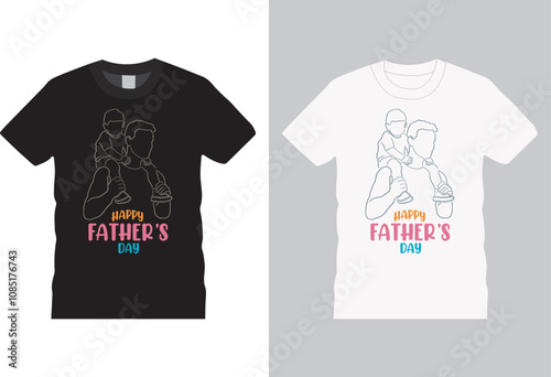 Happy Father's Day t shirt Design print ready template.
