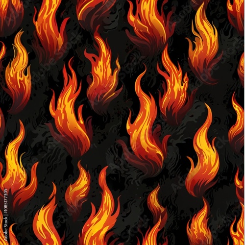 Fire flame background Generative AI 