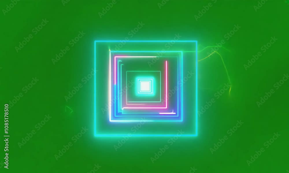Colorful neon light on green screen. Generative AI Colorful neon light on green screen. Generative AI