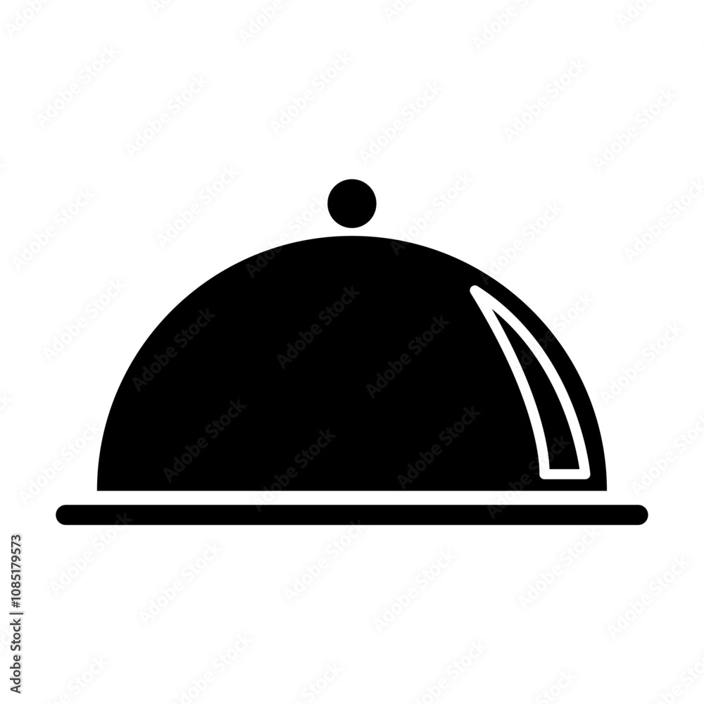 Waiter tray icon, dish menu restaurant web symbol, lunch design vector illustration . Waiter tray icon, dish menu restaurant web symbol, lunch design vector illustration .