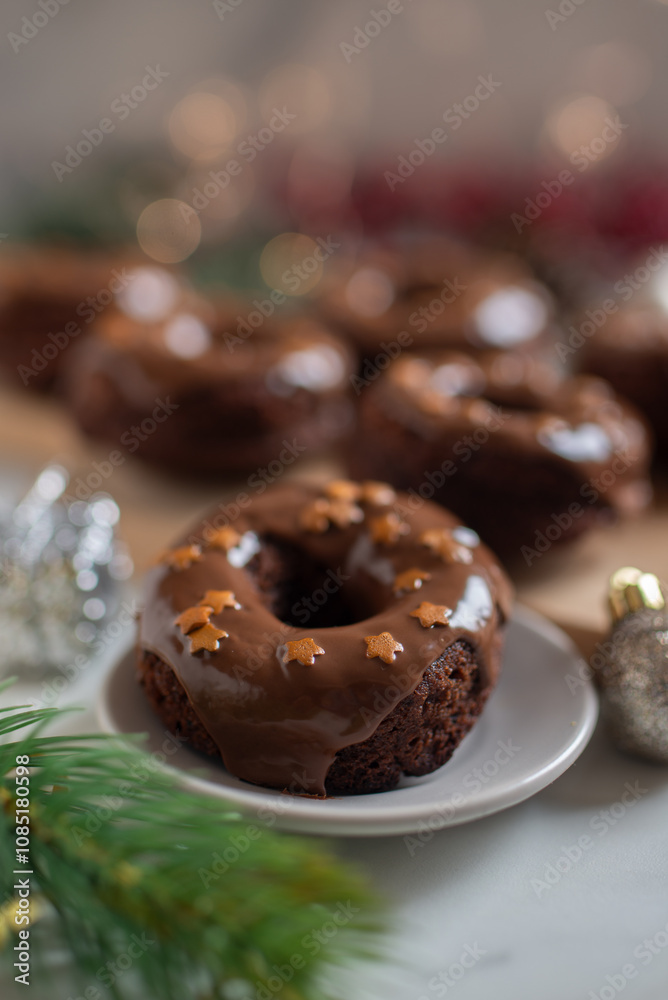 gingerbread chocolate donuts for christmas gingerbread chocolate donuts for christmas