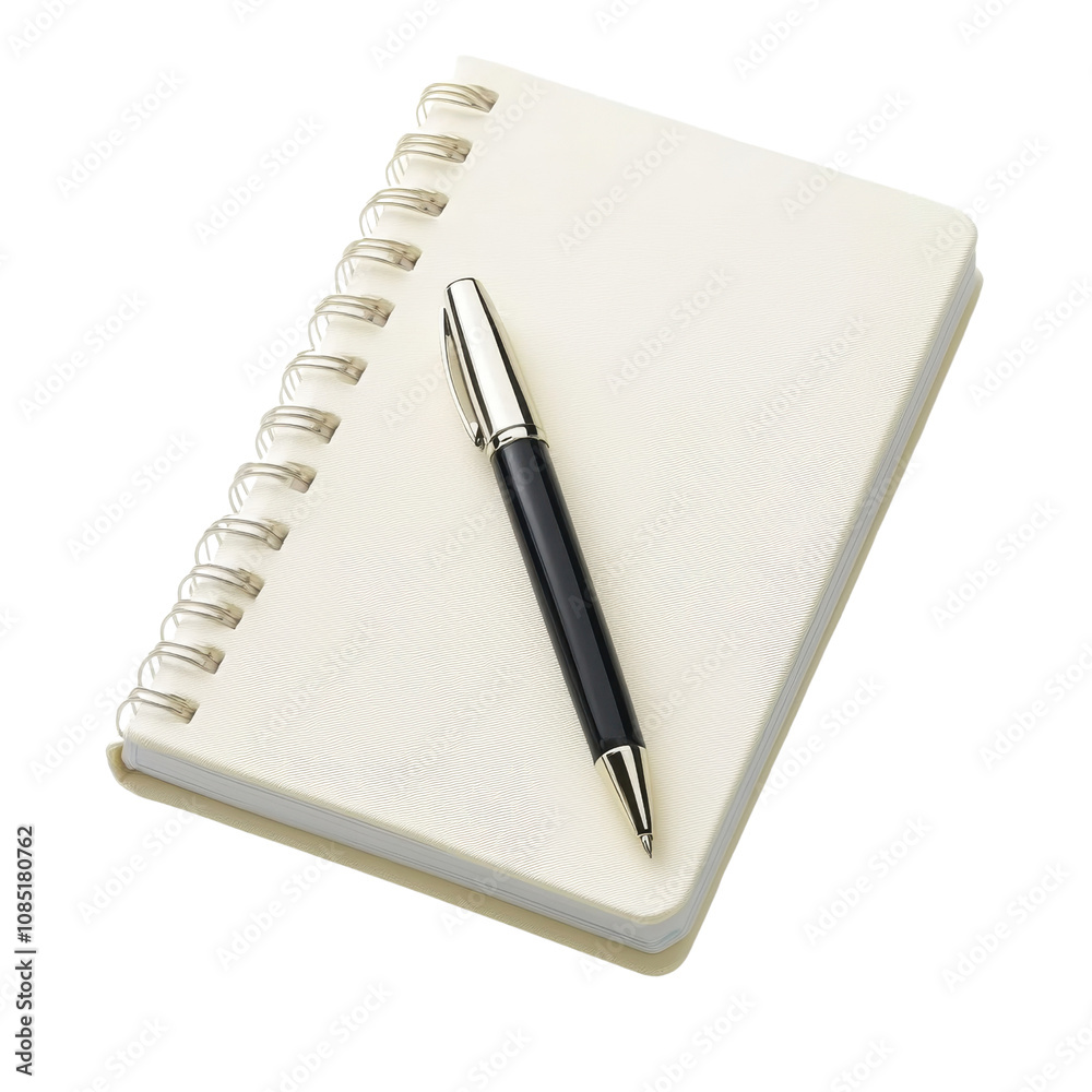 spiral bound notebook with sleek black pen resting on top, perfect for jotting down notes or ideas. Ideal for students and professionals alike spiral bound notebook with sleek black pen resting on top, perfect for jotting down notes or ideas. Ideal for students and professionals alike