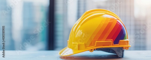 Rainbow Hard Hat Safety Helmet Construction Worker