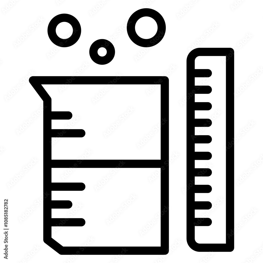 Laboratory chemistry flasks with science chemical reaction test icon. Vector graphic element Laboratory chemistry flasks with science chemical reaction test icon. Vector graphic element
