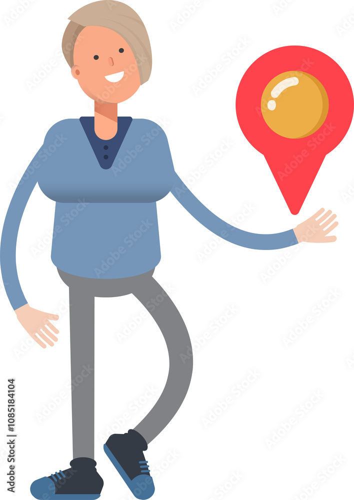 Woman Character Holding Map Pin
Woman Character Holding Map Pin