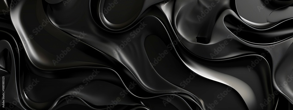 Abstract Black Background with Irregular Shapes and Lines, Banner Template with White Space for Text. Geometric Minimalist Wallpaper with Copy Space on Black Background. Modern Wallpaper. Abstract Black Background with Irregular Shapes and Lines, Banner Template with White Space for Text. Geometric Minimalist Wallpaper with Copy Space on Black Background. Modern Wallpaper.