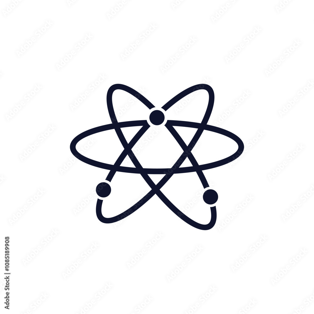 Atom molecular structure vector logo design Atom molecular structure vector logo design