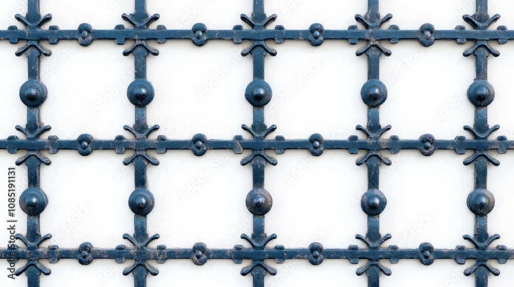 Naklejka premium Decorative Iron Railings Pattern for Urban Design