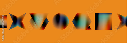 Fluid color geometric shapes abstract background. Vector Illustration For Wallpaper, Banner, Background, Card, Book Illustration, landing page