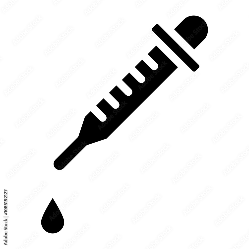 Dropper icon.  pipette icon. Laboratory analysis sign. Vector illustration.