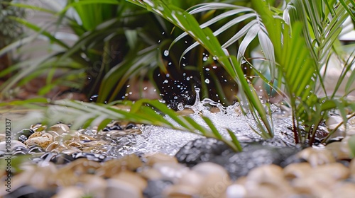 close up of water splashing on river rocks