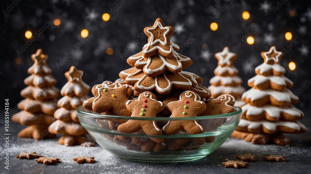 gingerbread cookies on a clear bowl GENERATE AI
gingerbread cookies on a clear bowl GENERATE AI