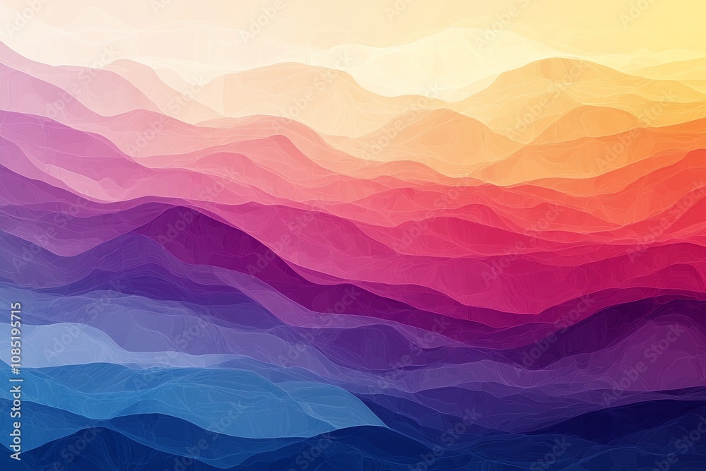 Colorful Abstract Waves: A Journey Through Gradient Landscapes
