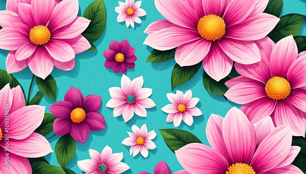 seamless pattern with flowers seamless pattern with flowers