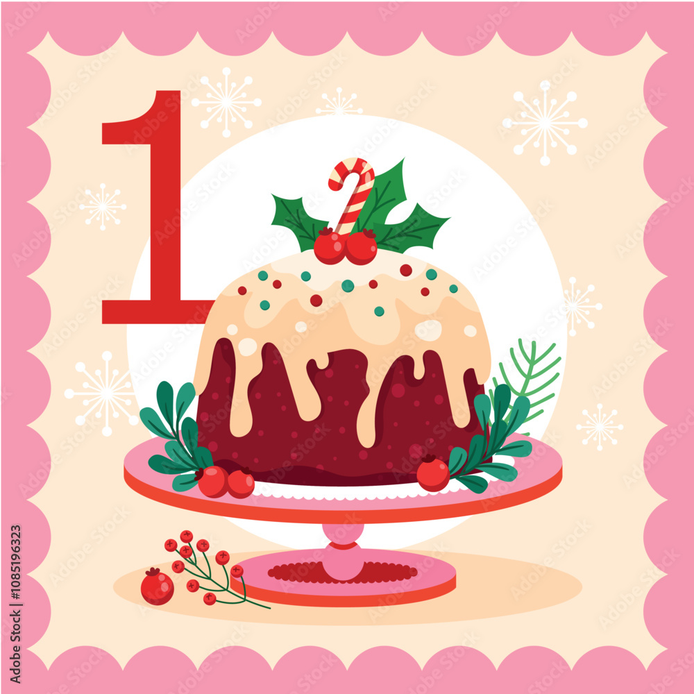 A Christmas Pudding Illustration Advent A Christmas Pudding Illustration Advent