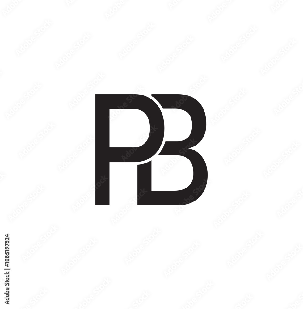 PB Letter Initial Logo Design Template Vector Illustration PB Letter Initial Logo Design Template Vector Illustration