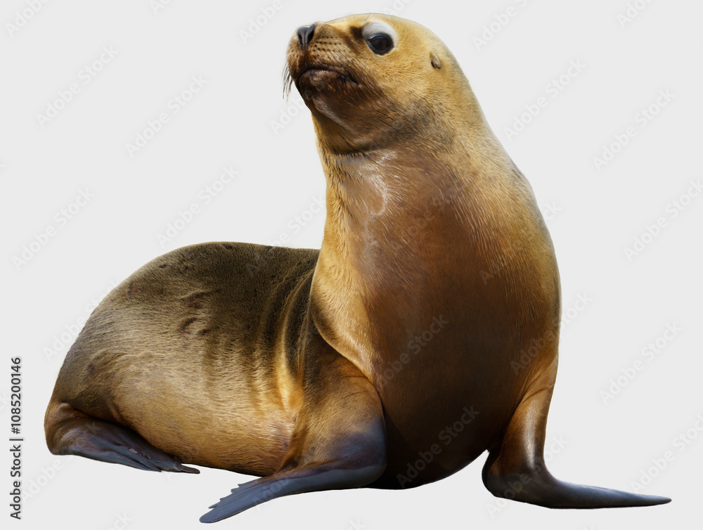 Fototapeta premium Portrait of a South American baby sea lion