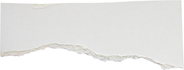 White ripped paper torn edges strips isolated on black background