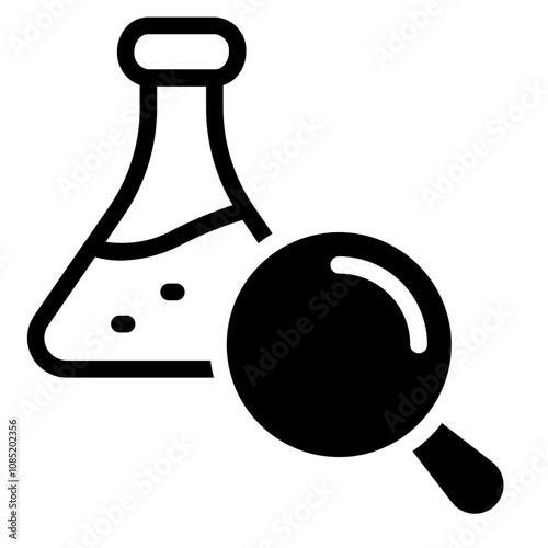 Chemical flask icon. Vector illustration.
