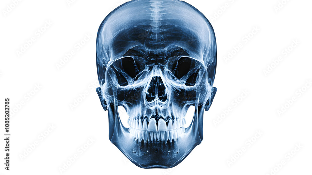 Fototapeta premium skull xray scan print on film