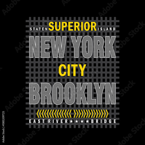 superior new york slogan, graphic tee typography design, trendy t shirt print, illustration vector art, letter art