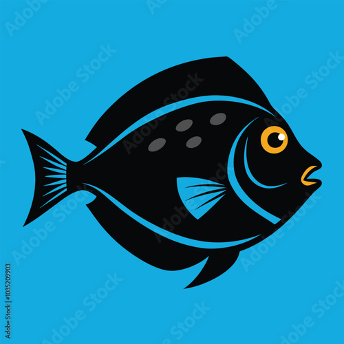 Solid color John Dory animal vector design