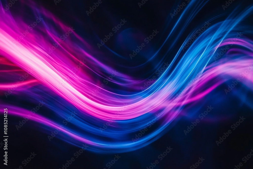 Dynamic Waves of Light: A Fusion of Pink and Blue Dynamic Waves of Light: A Fusion of Pink and Blue