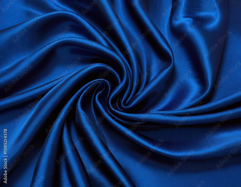 Fototapeta premium A blue fabric with a spiral pattern