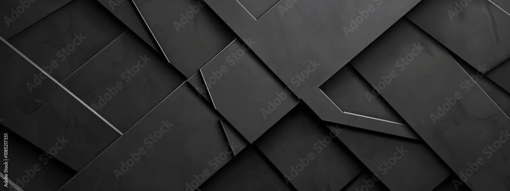 Fototapeta premium Photo of Black Background with Minimalist Lines and Curves for Design, Featuring White Space in the Center for Text. Ideal for Banner Templates and Digital Projects. Minimalist Wallpaper.