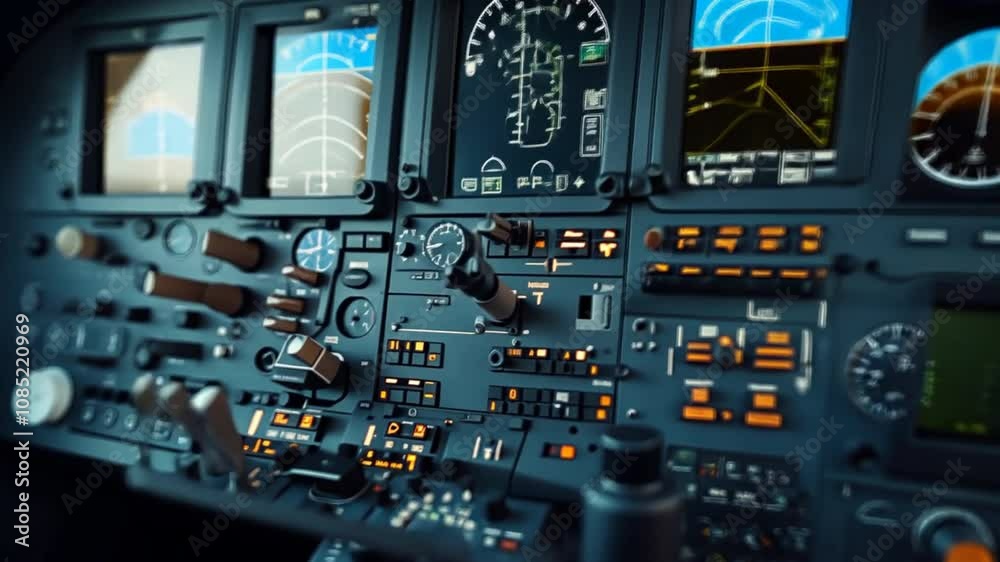 A close-up of an aircraft systems check, with a technician monitoring electronic diagnostics during a safety inspection A close-up of an aircraft systems check, with a technician monitoring electronic diagnostics during a safety inspection