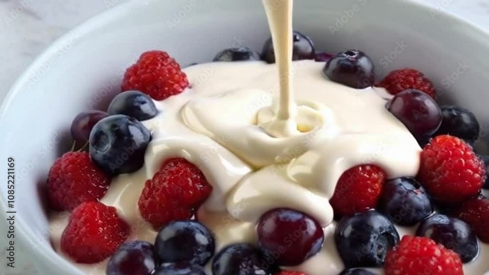 vanilla cream with berries vanilla cream with berries