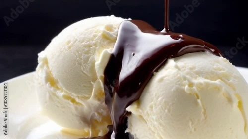ice cream with chocolate