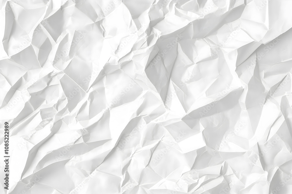 Fototapeta premium Background of crumpled white paper spread out