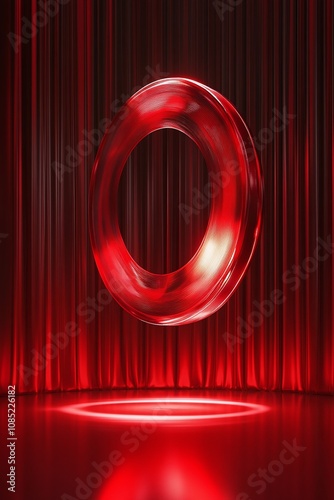 E-commerce promotion ring glass simple scene