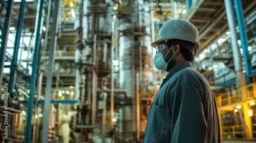 Industrial Worker in Protective Gear