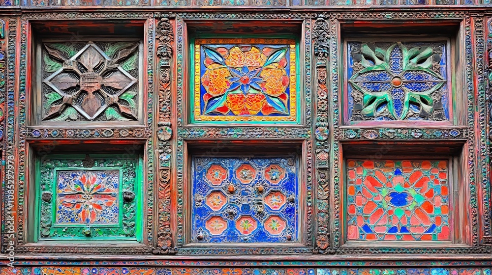 Colorful Artistic Glass Window Design Colorful Artistic Glass Window Design
