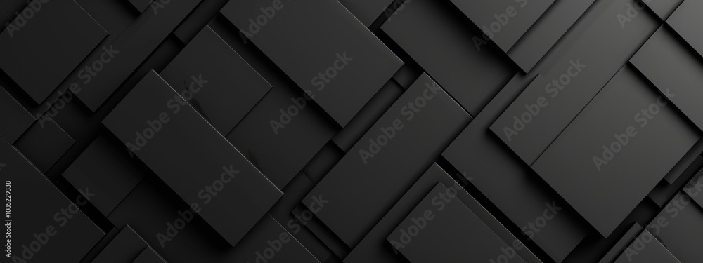 Black Background with Intersecting Rectangles for Design Banner Template, Featuring Abstract Minimalist Wallpaper with Copy Space in the Center for Text Black Background with Intersecting Rectangles for Design Banner Template, Featuring Abstract Minimalist Wallpaper with Copy Space in the Center for Text