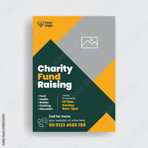 Editable Charity flyer, Volunteer poster, charity foundation poster, fund-raising flyer, voluntary organization leaflet  template old care nursing home poster advertising template