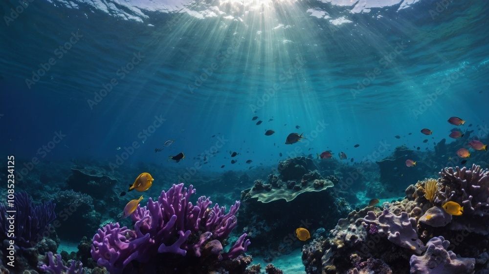 custom made wallpaper toronto digitalunderwater purple empty background in sea generate ai