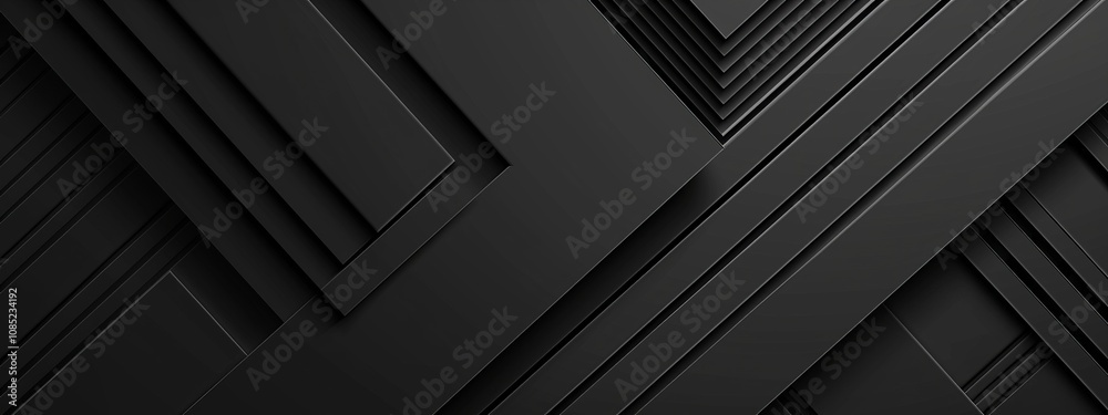 Black Background with Linear Geometric Motifs and Central White Space for Text. Featuring Modern Geometric Wallpaper Ideal for Creating Sophisticated Banner Templates and Clean Visual Designs. Black Background with Linear Geometric Motifs and Central White Space for Text. Featuring Modern Geometric Wallpaper Ideal for Creating Sophisticated Banner Templates and Clean Visual Designs.