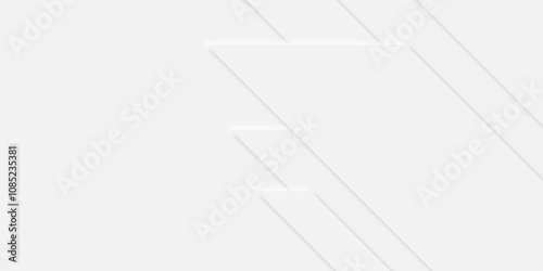 White and gray geometric abstract background. the inner part of the metal door with milling and white painting. vector background neomorphism style poster, banner, space concept design. 